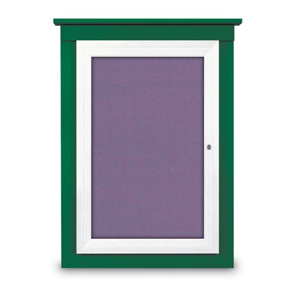 Sliding Glass Enclosed Letterboard, 96"x3, UV9013ACS-SATIN-GREYVL